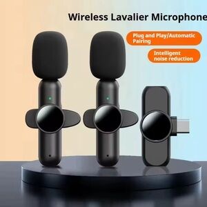 Wireless Lavalier Microphone Mini Portable Smart Noise Reduction Video USB-C